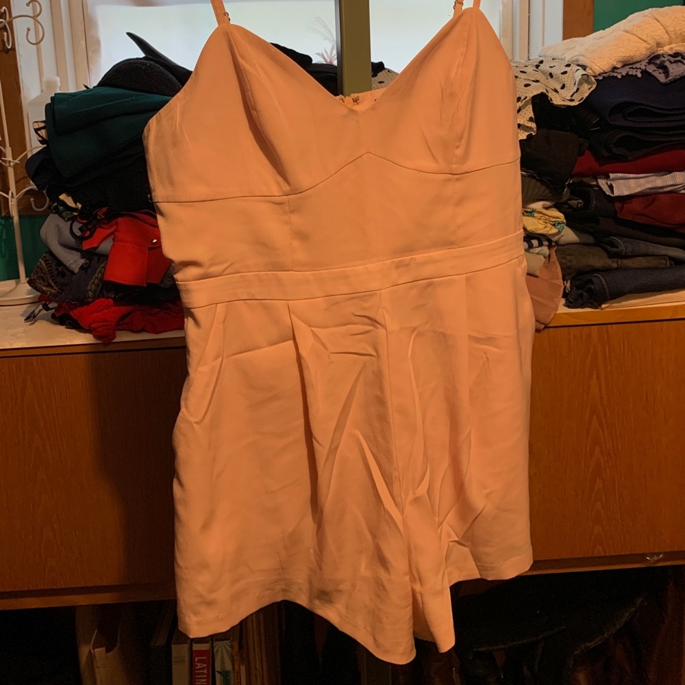 Pink, sleeveless, short romper